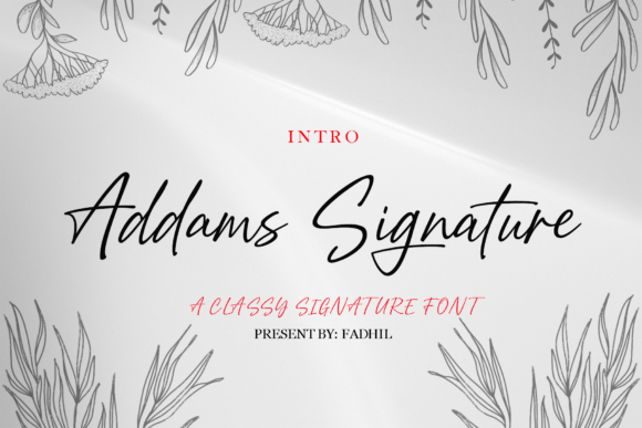 Addams Signature: The Perfect Script Font for Handmade Creators