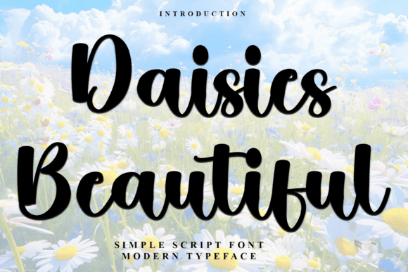 Daisies Beautiful: A Festive Script Font for Editorial Design
