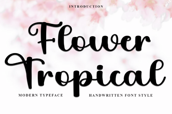 Flower Tropical: A Festive Script Font for Web Design