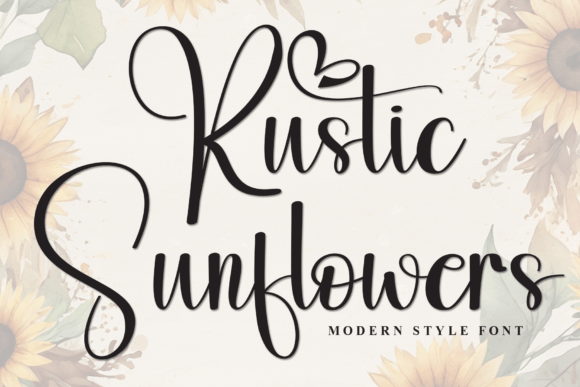 Rustic Sunflowers: A Script Font for Editorial Elegance