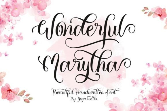 Wonderful Marytha: A Handwritten Font for Digital Design